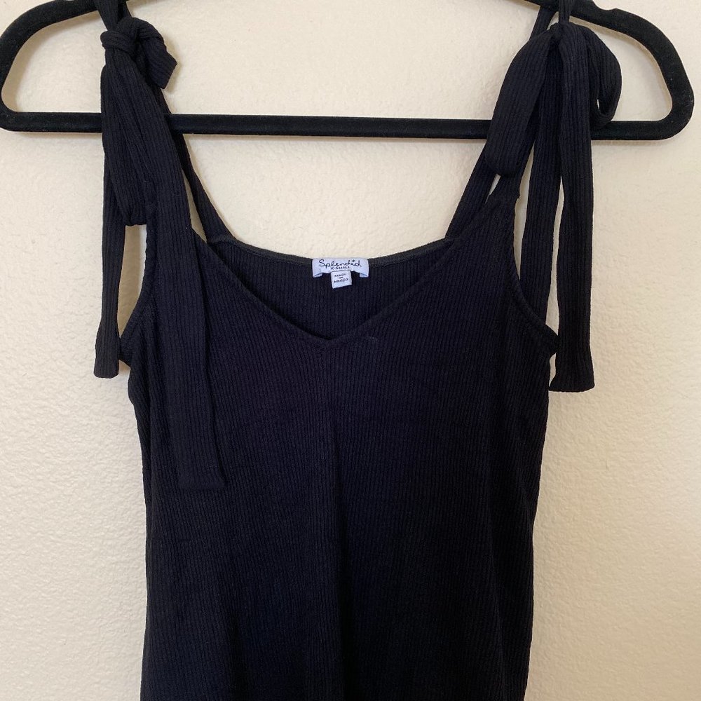 Splendid Black Tie Straps Tank Top X Small